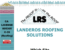 Tablet Screenshot of landeros-roofing.com